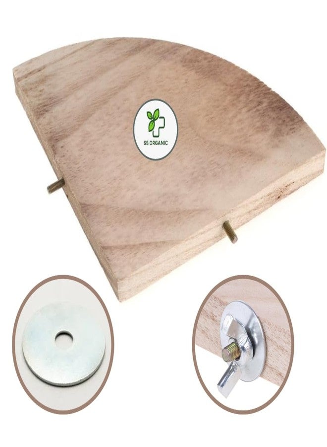 حامل خشبي طبيعي من SS Organic®، على شكل مروحة، مخصص للطيور، مناسب للببغاء، الكوكاتيل، الببغاء الرمادي الأفريقي، والهامستر، والحيوانات الصغيرة. - Image 3